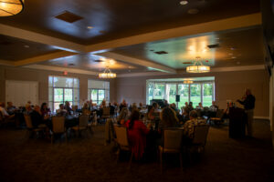 People seated at a dinner
